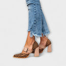 Leopard Print Heeled Sandals
