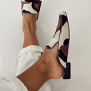 BELMOTE MOCASSINS WITH ABSTRACT PATTERN