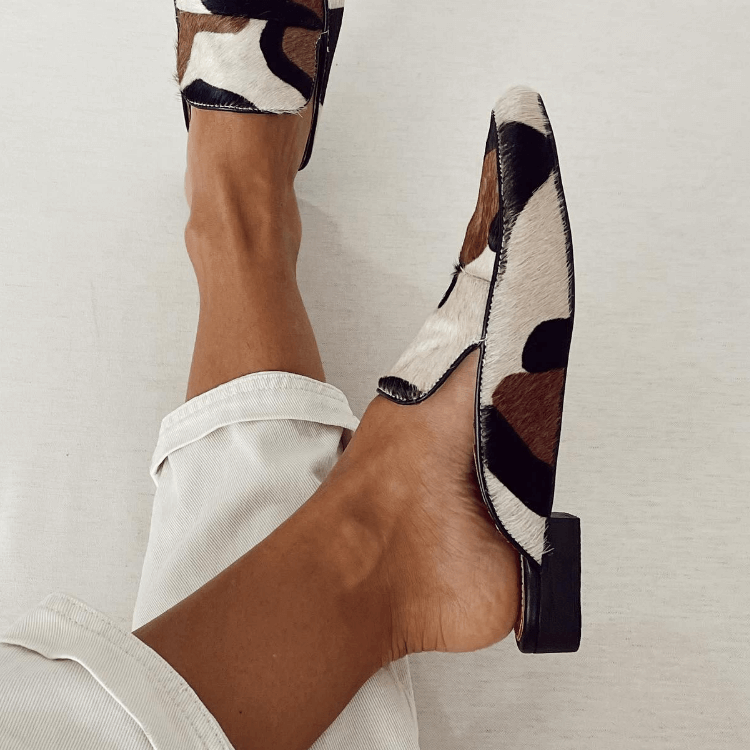 BELMOTE MOCASSINS WITH ABSTRACT PATTERN