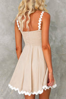 Margovil Waisted Ric Rac Color Block Cami Sundress