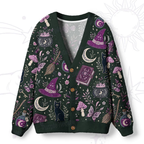 Witchcraft Spellbook Ugly Cardigan Sweaters
