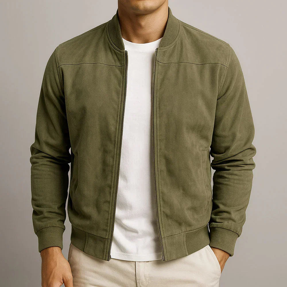Riviera — Suede Bomber Jacket