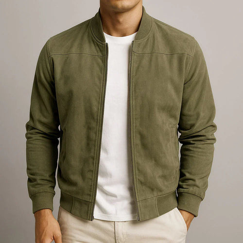 Riviera — Suede Bomber Jacket
