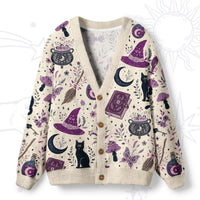 Witchcraft Spellbook Ugly Cardigan Sweaters