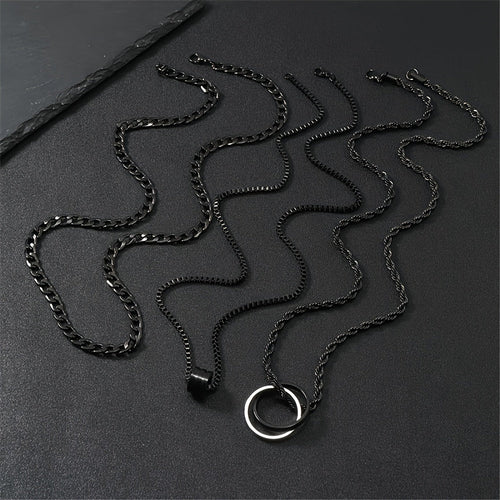 The Onyx Cuban Chain Set — 3 Piece