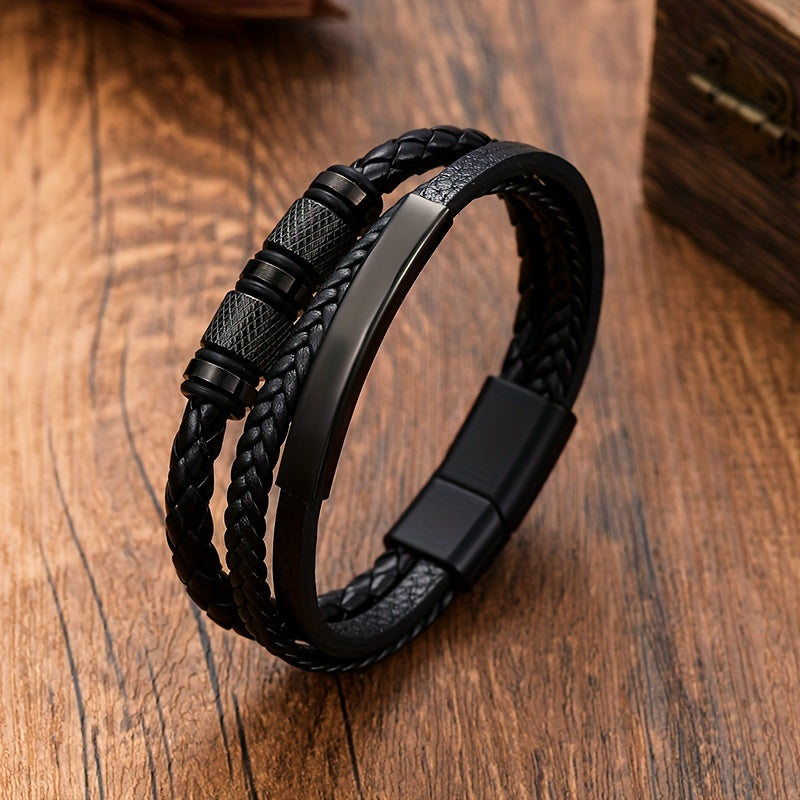 The Ashcroft Layered Leather Bracelet