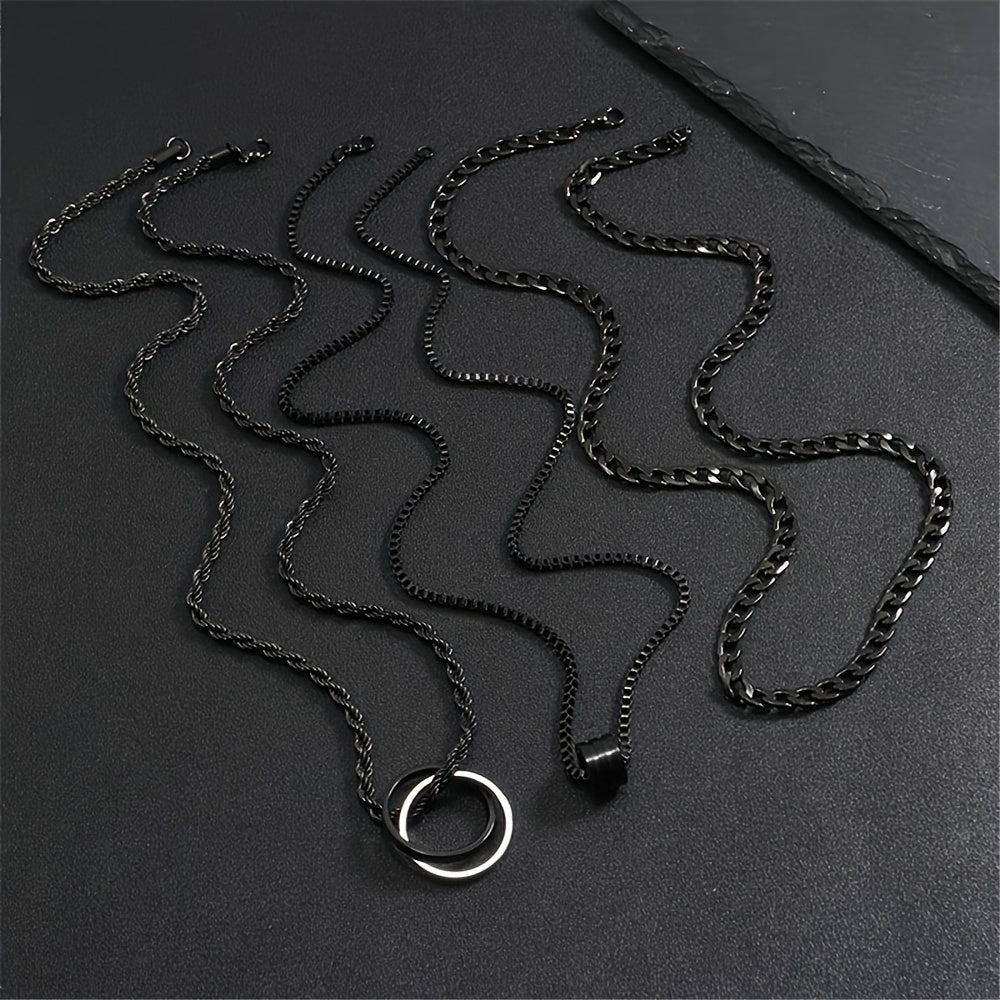 The Onyx Cuban Chain Set — 3 Piece