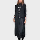 Elegant Layered Knit Maxi Dress