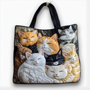 Cozy Sleeping Cats Patchwork | Handmade Quilted Tote