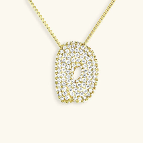 Bubble Initial Necklace