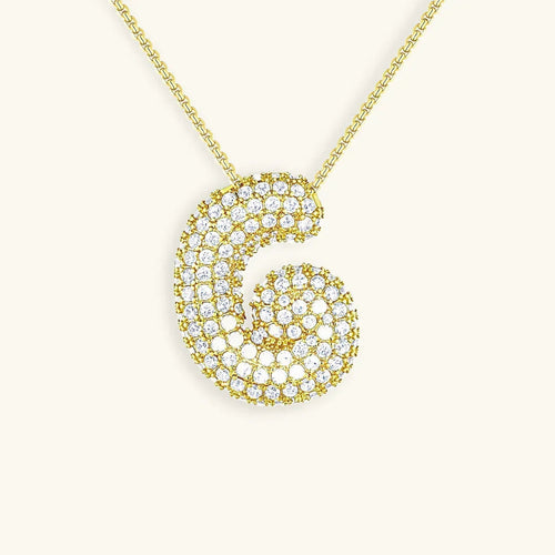 Bubble Initial Necklace