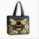 Golden Bumblebee Garden | Handmade Quilted Tote
