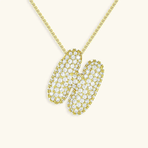 Bubble Initial Necklace