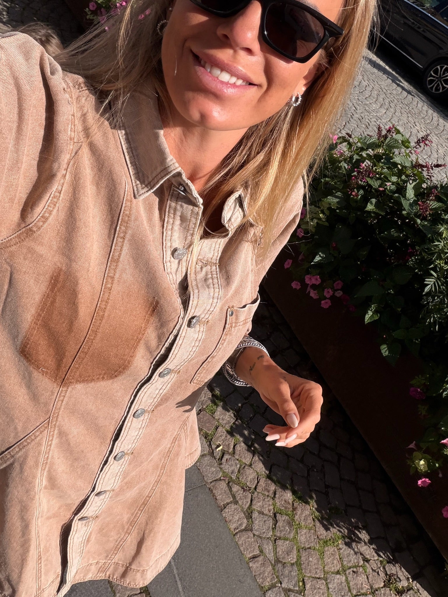 Ottela Denim Shirt Dress – Brown