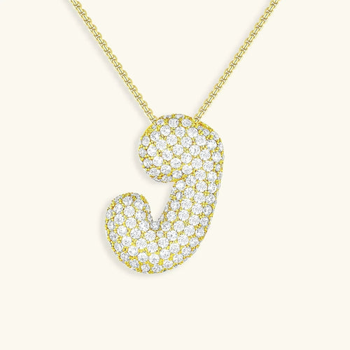 Bubble Initial Necklace