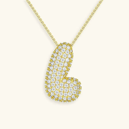 Bubble Initial Necklace