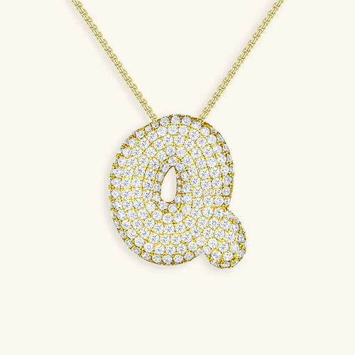 Bubble Initial Necklace