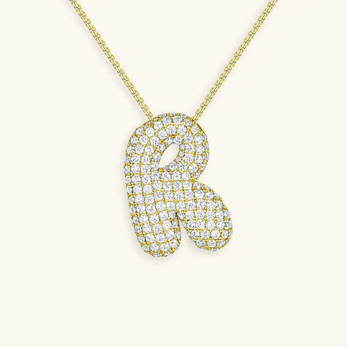 Bubble Initial Necklace