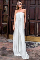 The Sunset Soirée – Strapless Flow Jumpsuit
