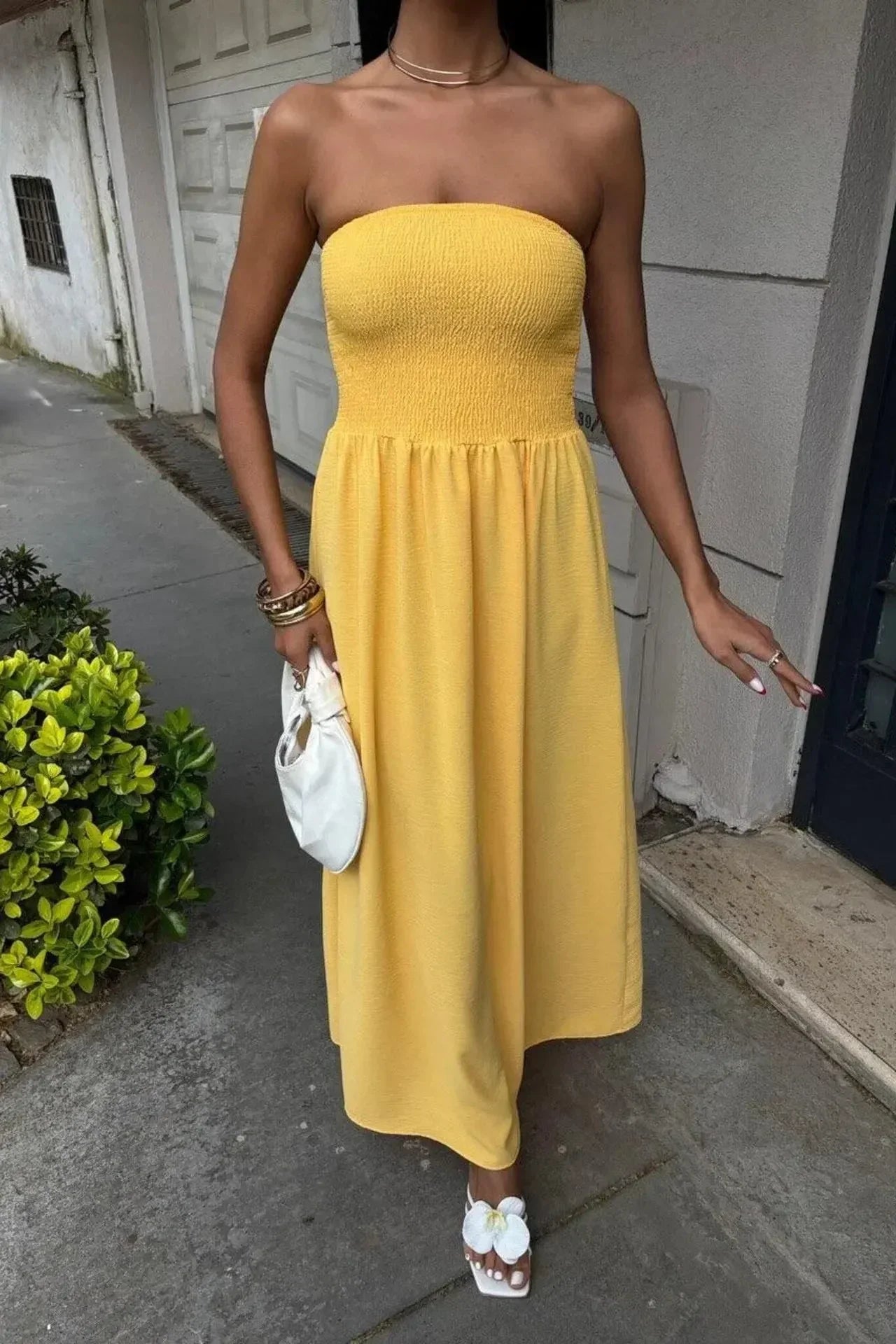 The Summer Ease – Strapless Flowy Jumpsuit