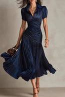 Serenelle – Satin Elegance Midi Dress