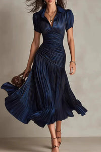 Serenelle – Satin Elegance Midi Dress
