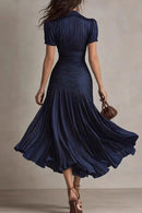 Serenelle – Satin Elegance Midi Dress