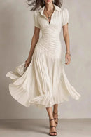 Serenelle – Satin Elegance Midi Dress