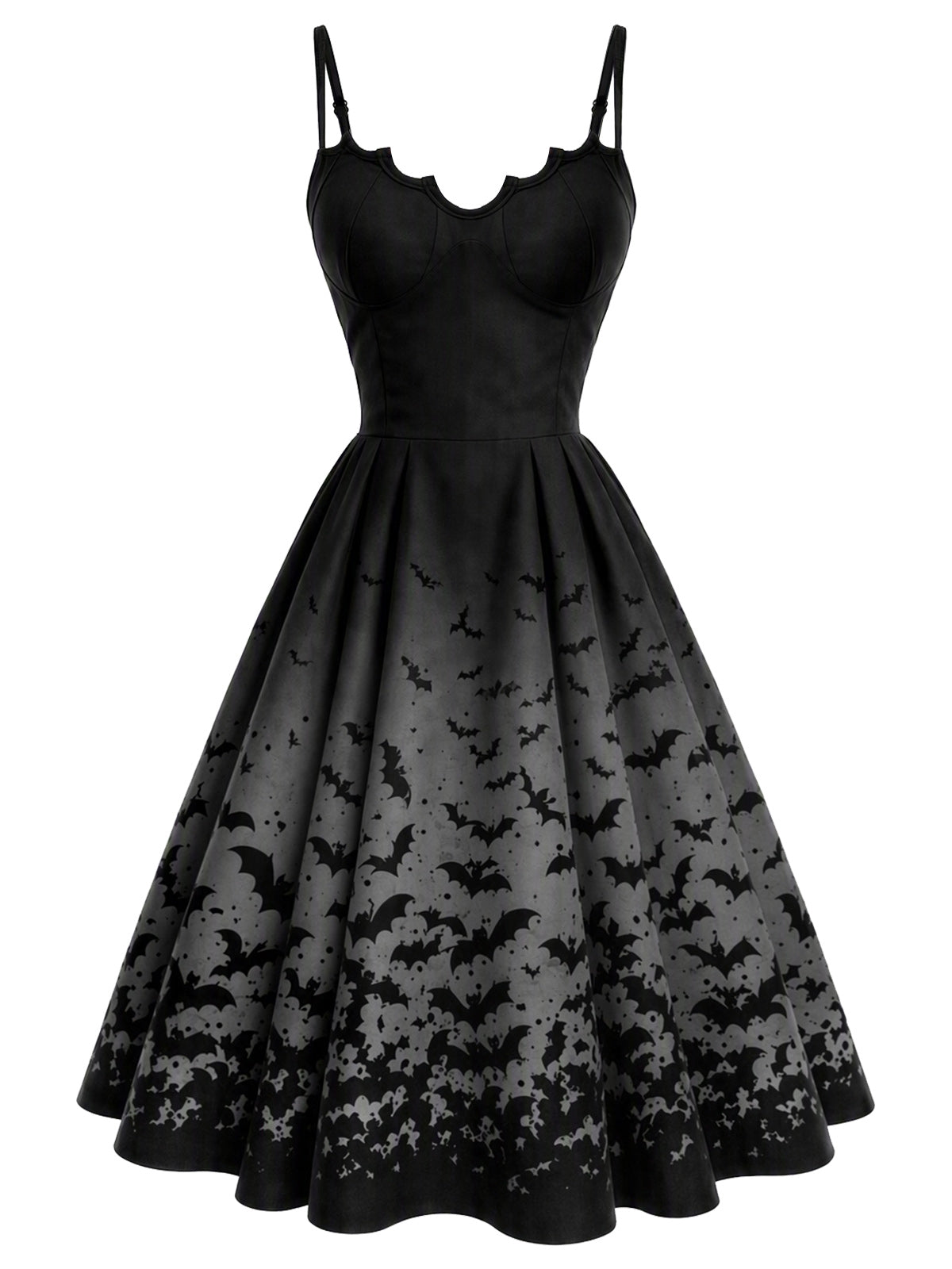 Bat Gothic Spaghetti Strap Swing Dress