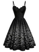 Bat Gothic Spaghetti Strap Swing Dress
