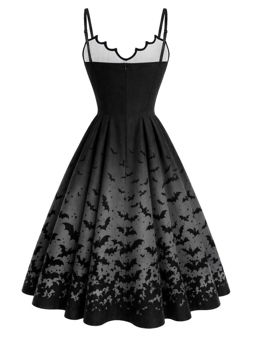 Bat Gothic Spaghetti Strap Swing Dress
