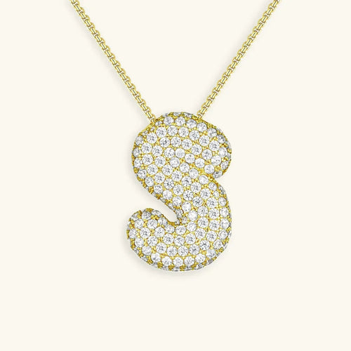 Bubble Initial Necklace