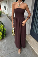 The Summer Ease – Strapless Flowy Jumpsuit