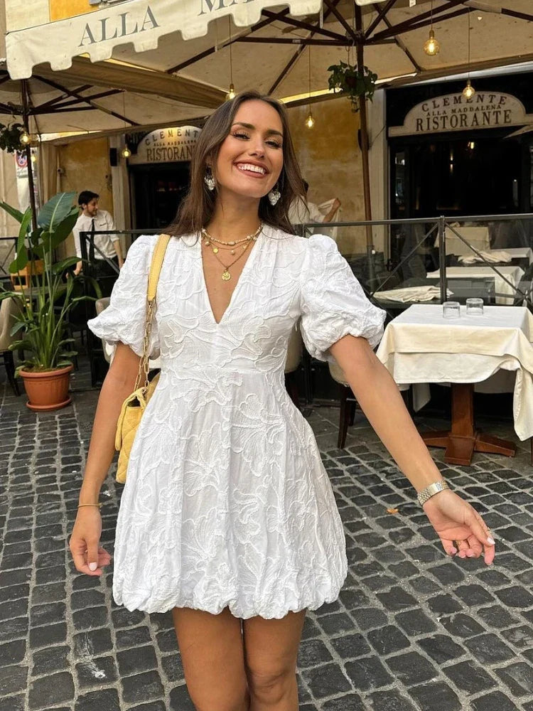 YAYA | Puff Mini Dress