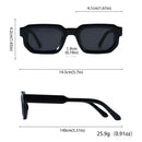 🕶️🔆 6 - Pack Vintage Rectangle Frame Sunglasses for Men & Women with UV400 Protection