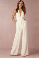 The Lounge Allure – Draped Halter Jumpsuit