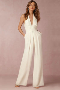 The Lounge Allure – Draped Halter Jumpsuit