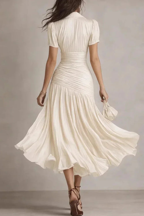 Serenelle – Satin Elegance Midi Dress