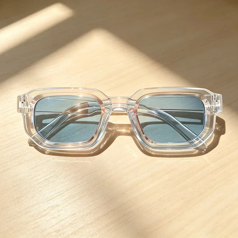 🕶️🔆 6 - Pack Vintage Rectangle Frame Sunglasses for Men & Women with UV400 Protection