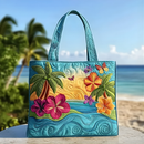 Tropical Sunset Paradise | Handmade Quilted Tote