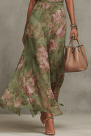Avelisse – Floral Halter Maxi Dress
