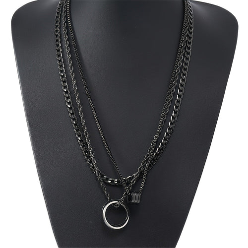 The Onyx Cuban Chain Set — 3 Piece