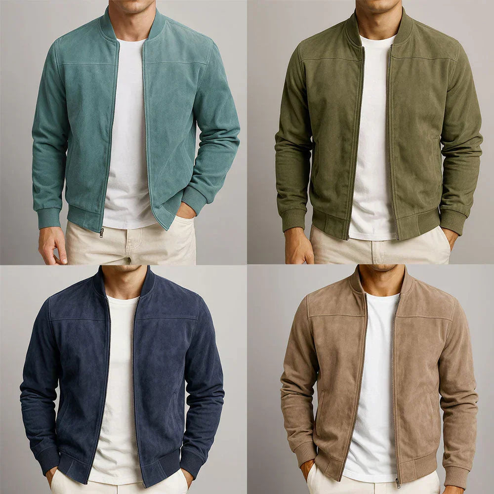 Riviera — Suede Bomber Jacket