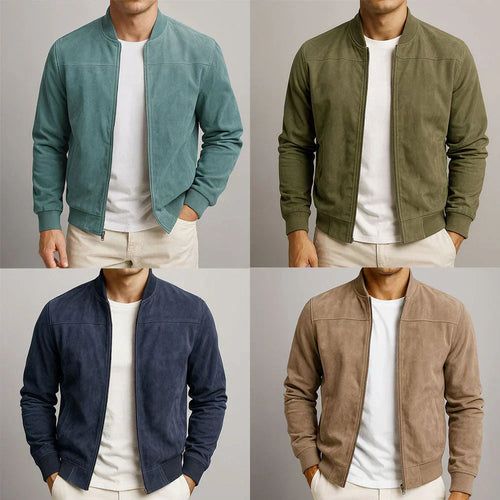Riviera — Suede Bomber Jacket