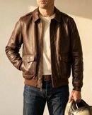 Leonardo — Leather Aviator Jacket
