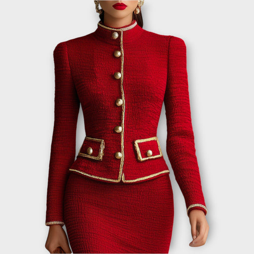 Classic Tailored Two-Piece Skirt Set