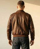 Leonardo — Leather Aviator Jacket