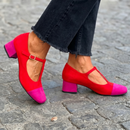 VIVIANA TWO-TONE HEEL LOAFERS