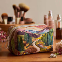 Jade - Artisanal Quilted Cosmetic Bag Essential