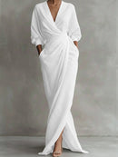 Serenelle – Elegant Draped Maxi Dress